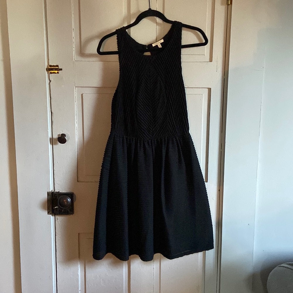 Anthropologie black textured dress